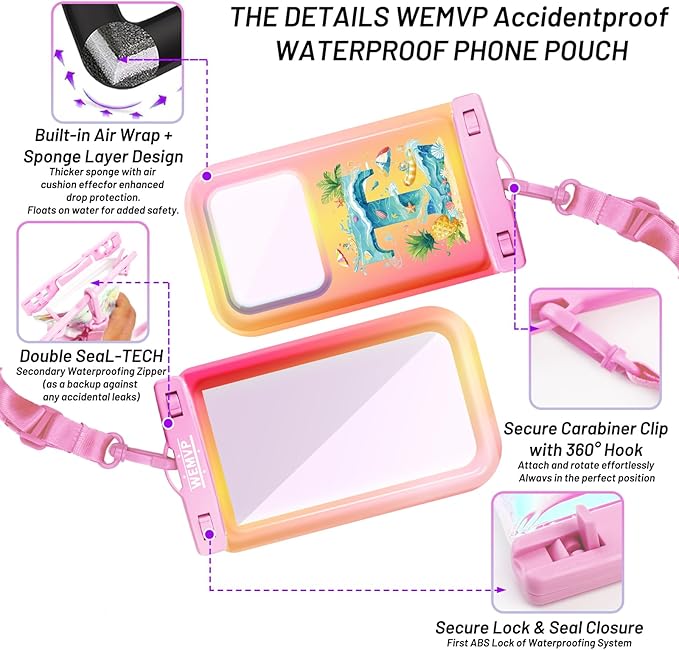 Personalized Initial Waterproof Phone Pouch Case - Image 3