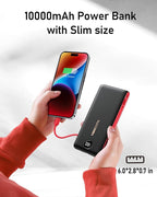 VEEKTOMX Portable Charger with Built in Cables 10000mAh, Power Bank - Image 7