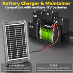 SUNAPEX 12V Solar Battery Charge: 10W Waterproof Portable Solar Panel Kit - Image 7