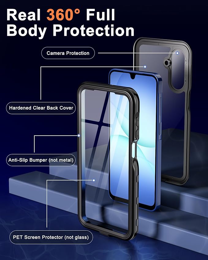 Beasyjoy for Samsung Galaxy A17 5G Case Waterproof, Built-in Screen Protector - Image 5