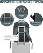 WONHOX Large Travel Backpack Carry on Flight Approved Laptop Work Business - Image 5