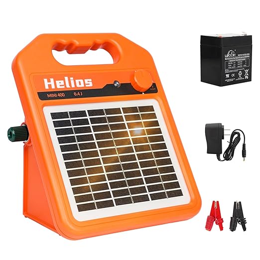 ANDMON MINI400 30 Miles Solar Electric Fence Charger, 0.4 Joule Solar Electric by ANDMON