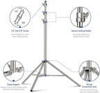 NEEWER 7.2ft/2.2m Stainless Steel Light Stand, Spring Cushioned Heavy Duty - Image 8