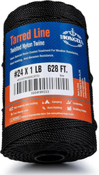 HONGDA Tarred Bank Line Twine, 628 Feet Nylon Twine #24 Bank Line-Black Nylon - Image 3