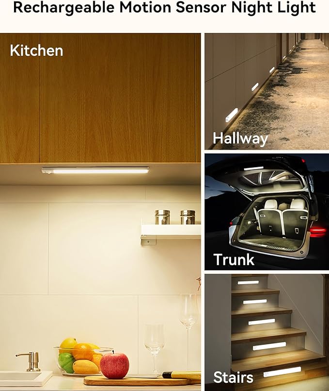 Under Cabinet Lighting 8 Inches Rechargeable Motion Sensor Light Indoor - Image 5