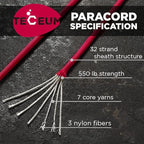 TECEUM 5/32" Paracord Rope 1000 – 1000ft / 200ft / 100ft / 50ft – Tactical - Image 2