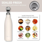 WATERSY Stainless Steel water bottles, 17oz/500ml Insulated Water Bottles - Image 8