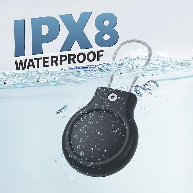 for AirTag Holder with Wire Cable, 4 Pack IPX8 Waterproof PC Hard Case - Image 3