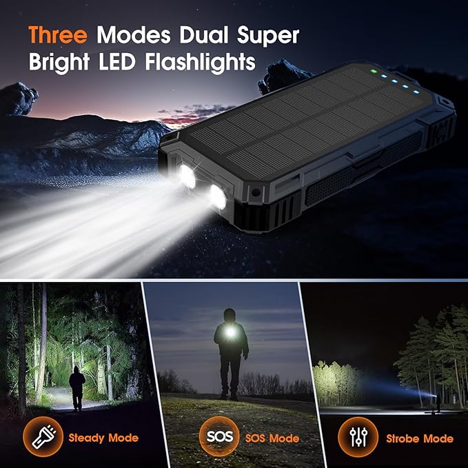 Solar Power Bank, 49800mAh Wireless Portable Phone Charger - Image 8