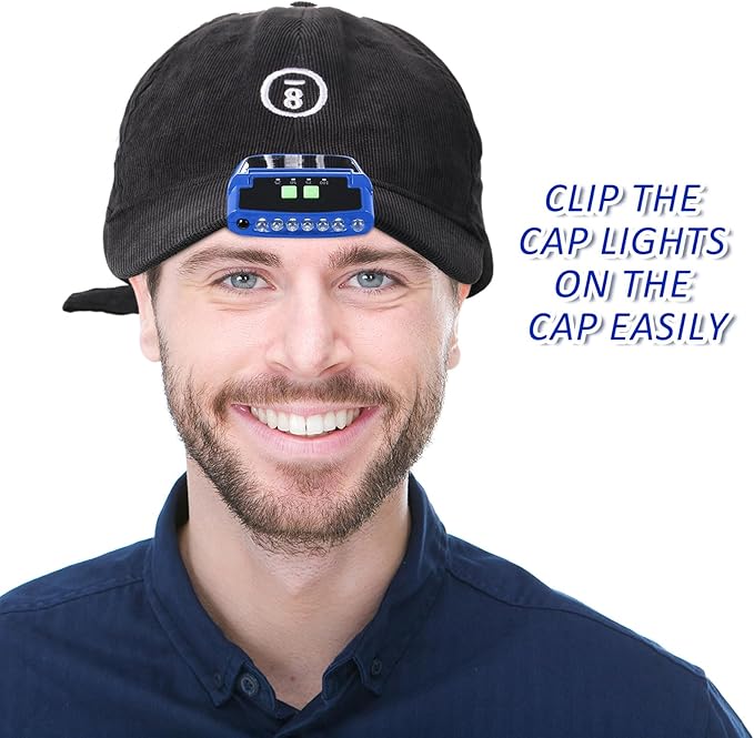 Mudder LED Clip on Cap Lights USB Rechargeable Cap Flashlight Clip Waterproof - Image 5