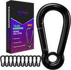 Spring Snap Hooks, Heavy Duty Rope Connector, Quick Link Carabiners Spring Snap by Manesi