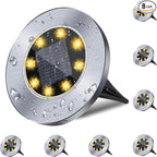 4.6 Inch Diameter Solar Ground Lights, Waterproof Solar Garden Lights, Outdoor by Rayolon