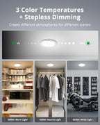 Bojim Wireless Ceiling Light Fixture Rechargeable Battery Operated Waterproof - Image 5