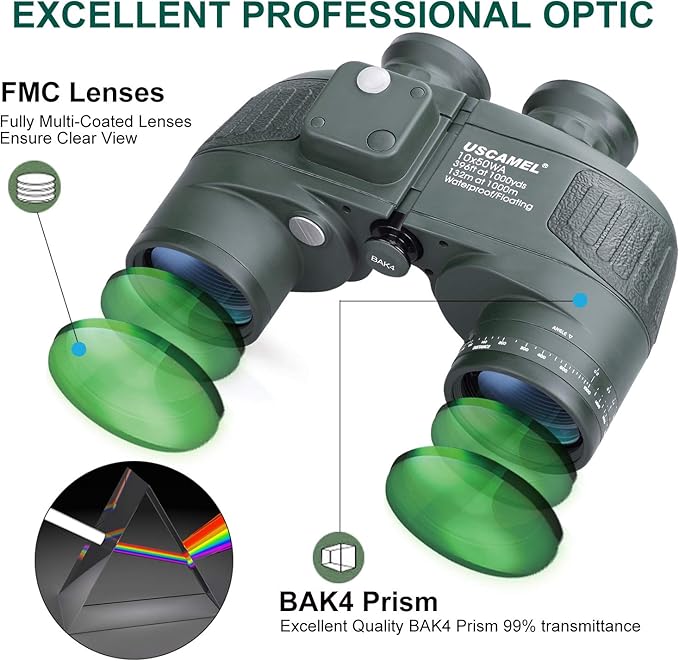 USCAMEL 10X50 Marine Binoculars - Image 3