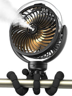 Misting Stroller Fan, 6000mAh Battery Operated Portable Fan by Wavmill