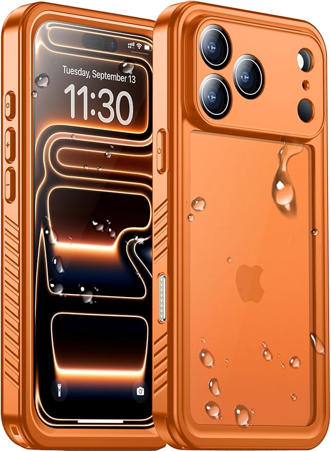 Temdan Compatible with iPhone 17 Pro Max Case, Waterproof Built-in Screen & by Temdan