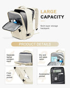 WONHOX Large Travel Backpack Carry on Flight Approved Laptop Work Business - Image 4