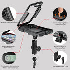 iMESTOU Waterproof Rearview Mirror Phone Mount, Motorcycle 1" Ball Phone Holder - Image 3