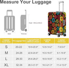 ANNA QUEEN Colorful Flower Luggage Cover, Retro Floral Suitcase Protector - Image 4