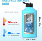 87oz Insulated Water Bottle, BPA Free&Leak Proof, 1.5 Gallon Stainless Steel - Image 3