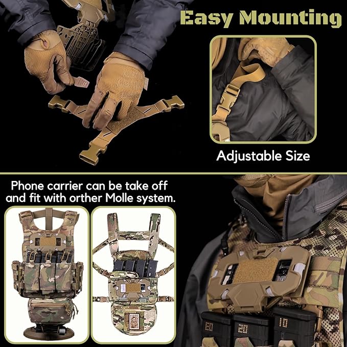 Let Me Be FoldPanel Chest Vest Set, Chest Rig Phone Mount - Image 7