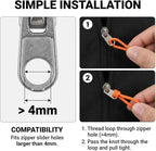 10 Pieces Paracord Zipper Pull Replacement Zipper Pulls Tab 4" Keychain - Image 6