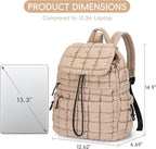 CLUCI Puffy Quilted Backpack Purse - Image 4