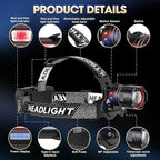 ATDOALL Super Bright LED Headlamp 4 Pack, High Lumen Rechargeable Head Lamp - Image 8