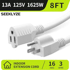 16/3 White Extension Cord 8 FT, Indoor Extension Cord - Image 2