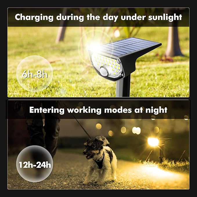 AloftSun Solar Motion Sensor Outdoor Lights, Waterproof Motion Sensor Spot - Image 6
