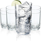 Drinique Unbreakable Elite Tall Glasses – Set of 4 | 14oz Tritan Plastic | Made by DRINIQUE