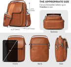 Augus Leather Small Messenger Bag - Image 5