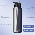 HASLE OUTFITTERS 40oz Stainless Steel Water Bottle, Vacuum Insulated Double - Image 2