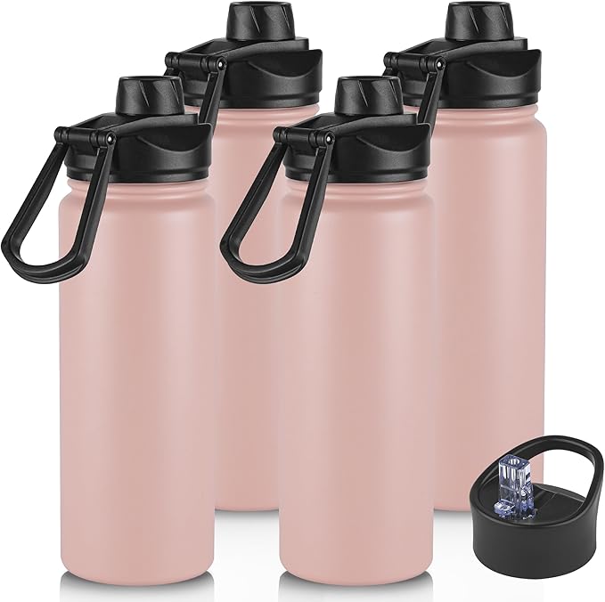 VEGOND 32 oz Insulated Water Bottle Bulk Stainless Steel Metal Water Bottles by VEGOND