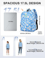 VASCHY Backpack for School, Lightweight Water Resistant Bookbag Casual Daypack - Image 2