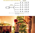 JMEXSUSS 500 LED Warm White Christmas Lights Indoor, 8 Modes Green Wire - Image 2