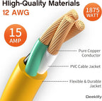 12 Gauge 150 FT Heavy Duty Outdoor Extension Cord Waterproof - Image 2