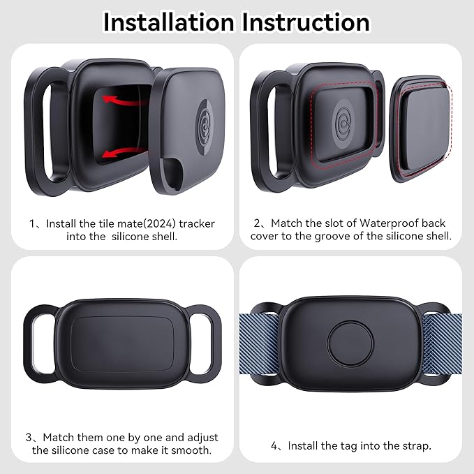 DDJ Dog Collar Holder for Tile Life360 Pro 2024 Bluetooth Tracker, Ultra Durable - Image 9