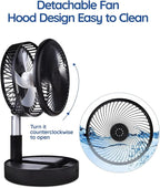 Primevolve Battery Operated Fan, Portable Rechargeable USB Floor Table Desk Fan - Image 7