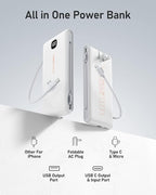 VEEKTOMX Portable Charger with Built in Cables 10000mAh, Power Bank - Image 3