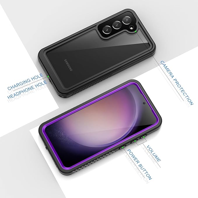 Lanhiem for Samsung Galaxy S23+ Plus Case, IP68 Waterproof Dustproof Case - Image 6