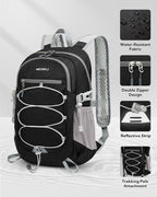 WATERFLY Small Lightweight Packable Backpack: 15L Mini Ultra Light Foldable - Image 3