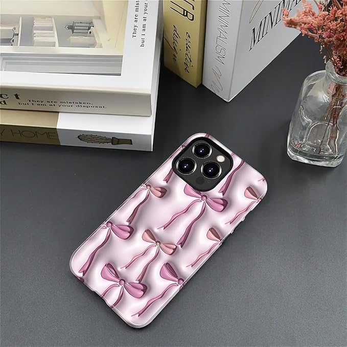 for iPhone 13 Pro Case, HL2 Abstract Ribbons Bows Hybrid 2 Layer Hard Shell - Image 5