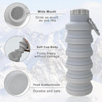 YCT Collapsible Water Bottle 17oz（500ml），Travel Portable Sport Water - Image 4
