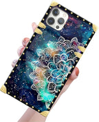 Compatible with iPhone 12 Pro Max Case, Starry Sky Colourful Mandala Luxury - Image 3