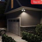 Globe Electric 17000270 110-Degree 240 W Twin Head Gray Hardwired Motion Sensor - Image 4