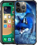 for iPhone 13 Pro Case, Snowy Mountain Fox Lake Pattern Graphic Design Girl Boy by FKBRCL4U
