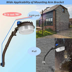 ledmo Mounting Arm for LED Barn Light Adjustable Angle Sturdy Black Aluminum - Image 3