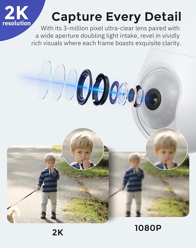 Hugolog 2K Light Bulb Security Cameras Wireless Outdoor-2.4GHz Cameras - Image 5
