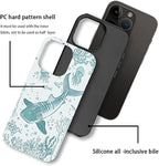for iPhone 14 Pro Case, HH2 Ocean Whale Shark Hybrid 2 Layer Hard Shell - Image 3